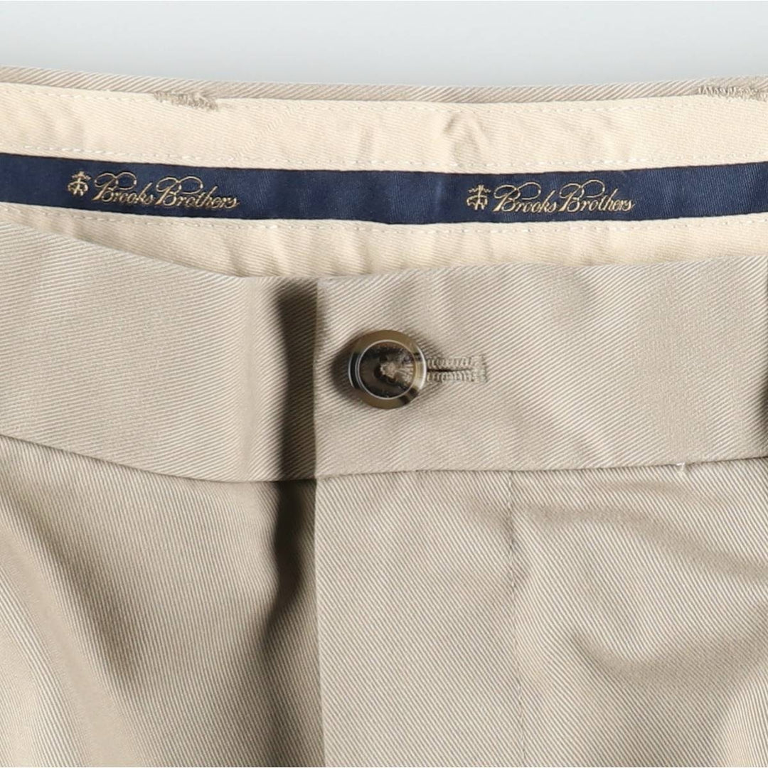 Brooks Brothers ADVANTAGE CHINO THOMPSON Two-Pleat Chino Pants, Men's W35 (approx.) cotton Beige type Vintage Second Hand