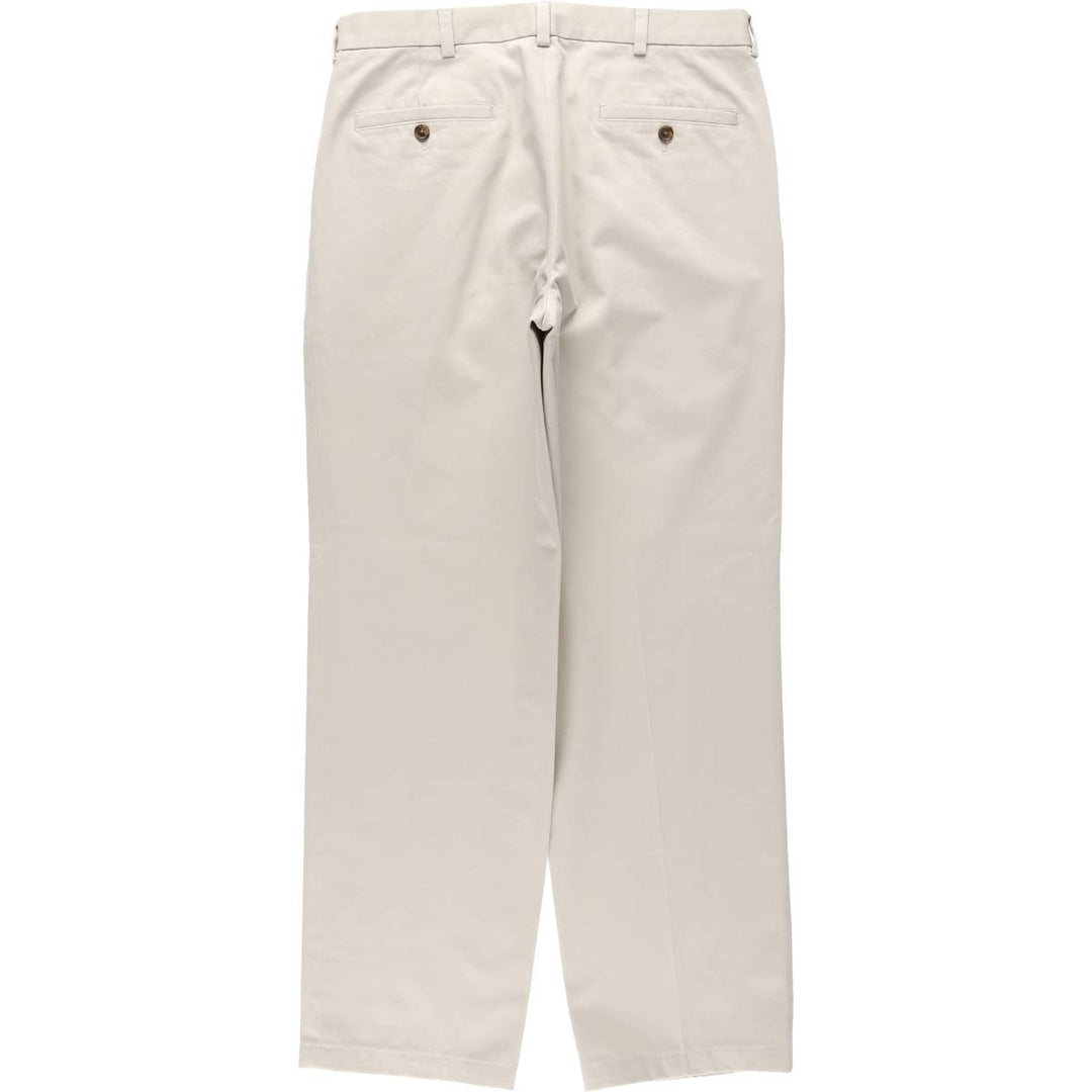 Brooks Brothers ADVANTAGE CHINO THOMPSON Two-Pleated Chino Pants, Men's, Size W34 cotton Beige type Vintage Second Hand
