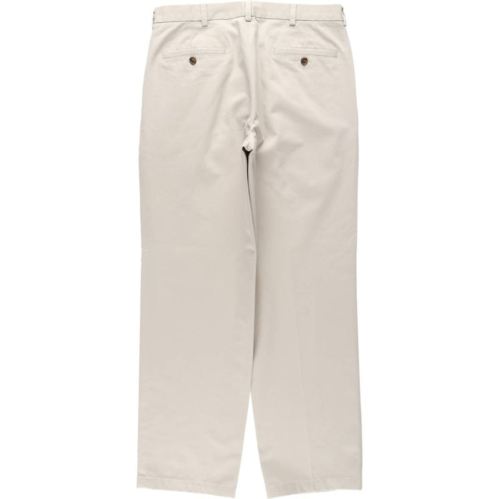 Brooks Brothers ADVANTAGE CHINO THOMPSON Two-Pleated Chino Pants, Men's, Size W34 cotton Beige type Vintage Second Hand