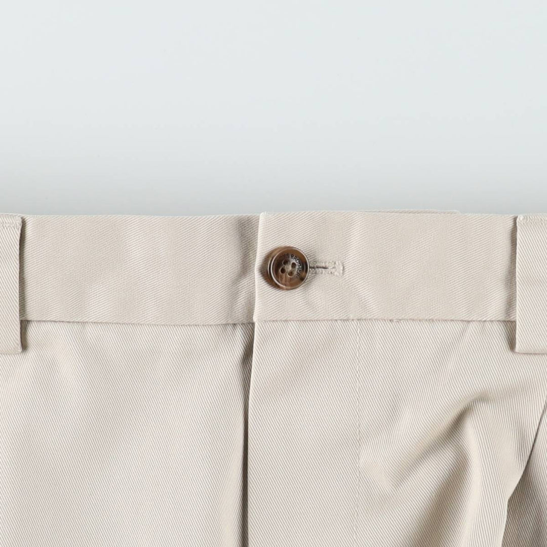 Brooks Brothers ADVANTAGE CHINO THOMPSON Two-Pleated Chino Pants, Men's, Size W34 cotton Beige type Vintage Second Hand