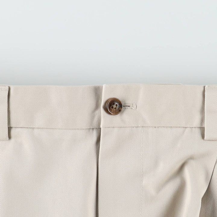Brooks Brothers ADVANTAGE CHINO THOMPSON Two-Pleated Chino Pants, Men's, Size W34 cotton Beige type Vintage Second Hand