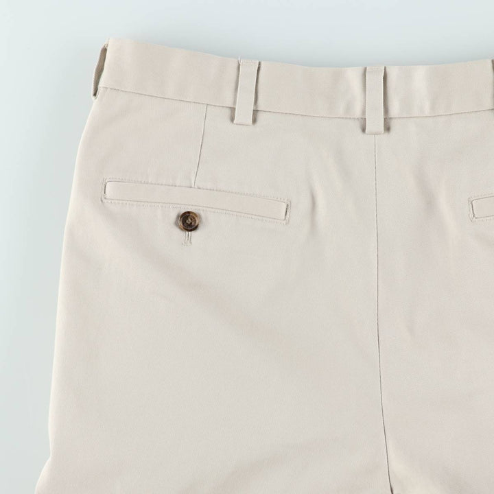 Brooks Brothers ADVANTAGE CHINO THOMPSON Two-Pleated Chino Pants, Men's, Size W34 cotton Beige type Vintage Second Hand