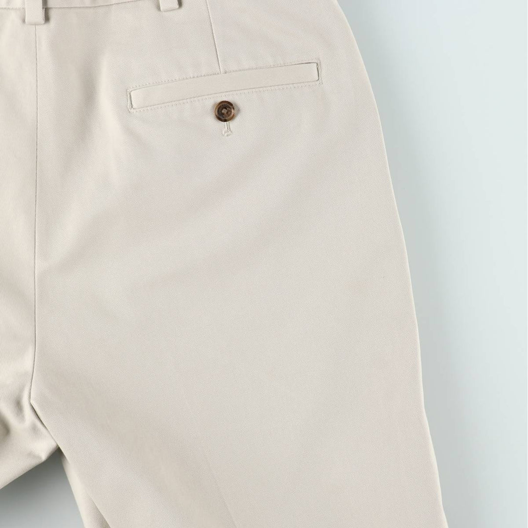 Brooks Brothers ADVANTAGE CHINO THOMPSON Two-Pleated Chino Pants, Men's, Size W34 cotton Beige type Vintage Second Hand