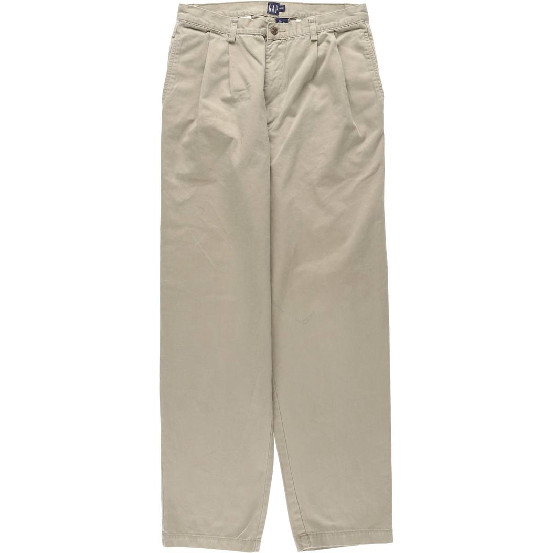 90'S GAP PIONEER Old GAP Two-Pleat Chino Pants Men's W31 (approx.) Vintage cotton Beige type Vintage Second Hand