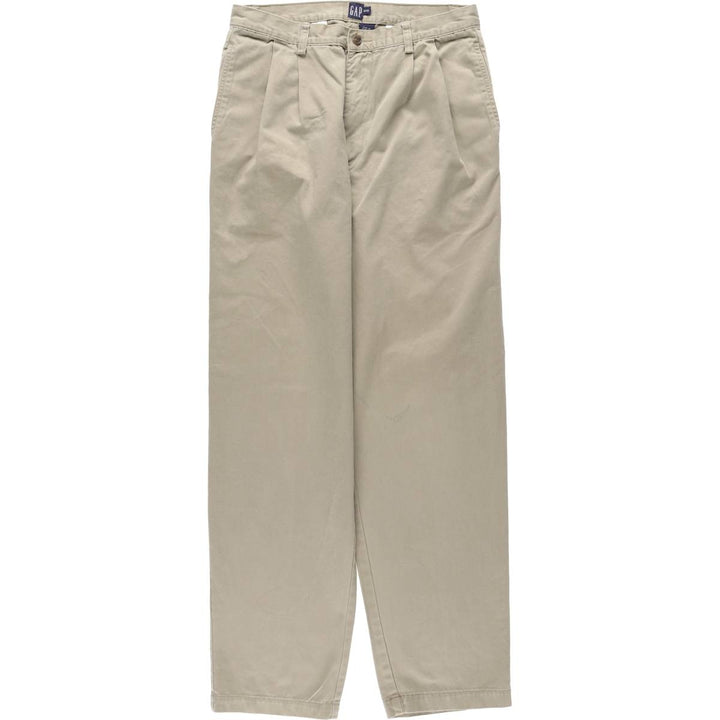 90'S GAP PIONEER Old GAP Two-Pleat Chino Pants Men's W31 (approx.) Vintage cotton Beige type Vintage Second Hand