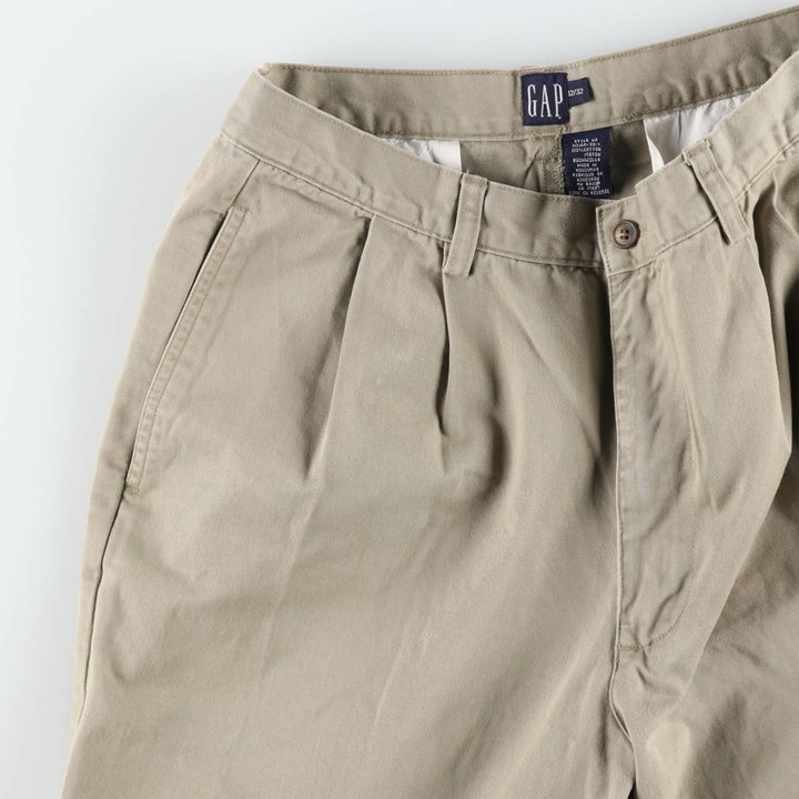 90'S GAP PIONEER Old GAP Two-Pleat Chino Pants Men's W31 (approx.) Vintage cotton Beige type Vintage Second Hand