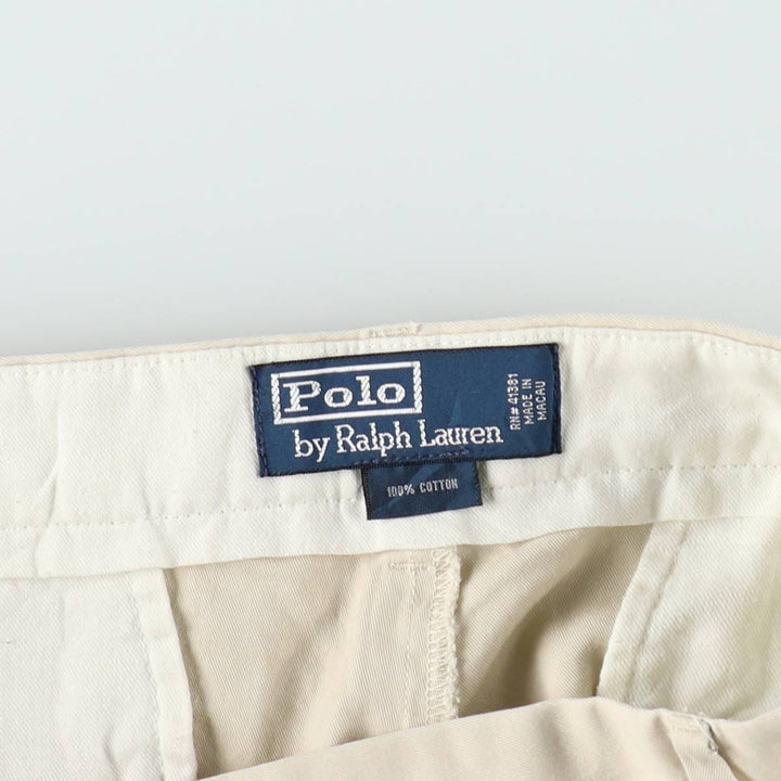 Ralph Lauren POLO by Ralph Lauren Two-pleat Chino Pants for Men, W36 cotton Beige type Vintage Second Hand
