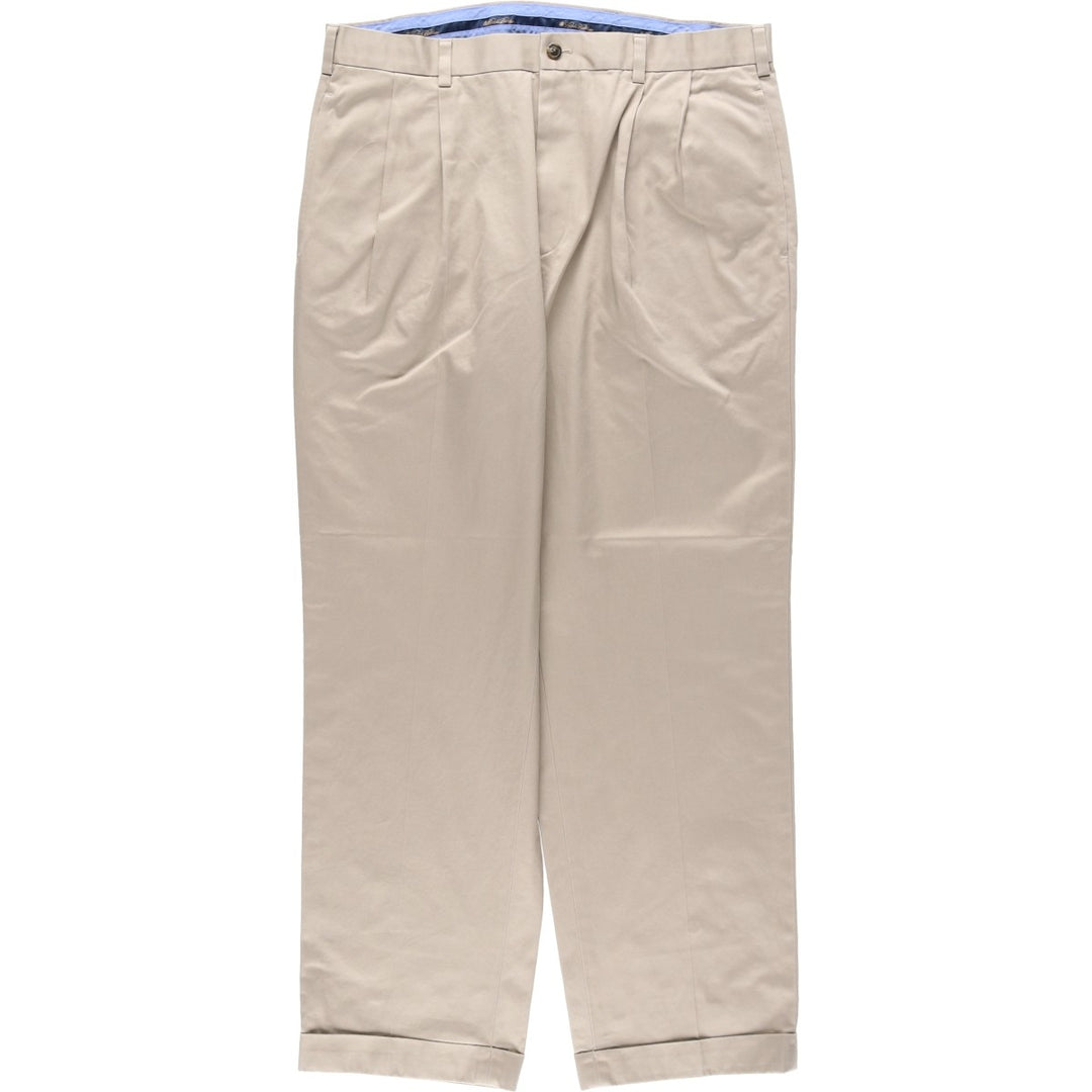 Brooks Brothers ADVANTAGE CHINO ELLIOT Two-Pleated Chino Pants, Men's, Size W36 cotton Beige type Vintage Second Hand