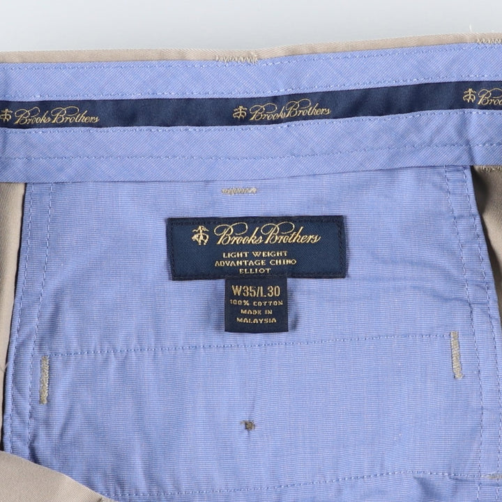 Brooks Brothers ADVANTAGE CHINO ELLIOT Two-Pleated Chino Pants, Men's, Size W36 cotton Beige type Vintage Second Hand