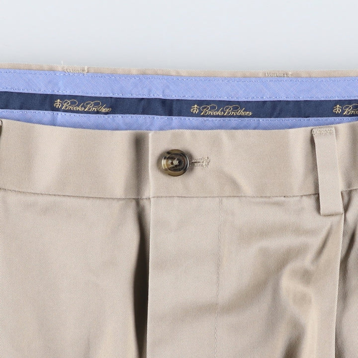 Brooks Brothers ADVANTAGE CHINO ELLIOT Two-Pleated Chino Pants, Men's, Size W36 cotton Beige type Vintage Second Hand