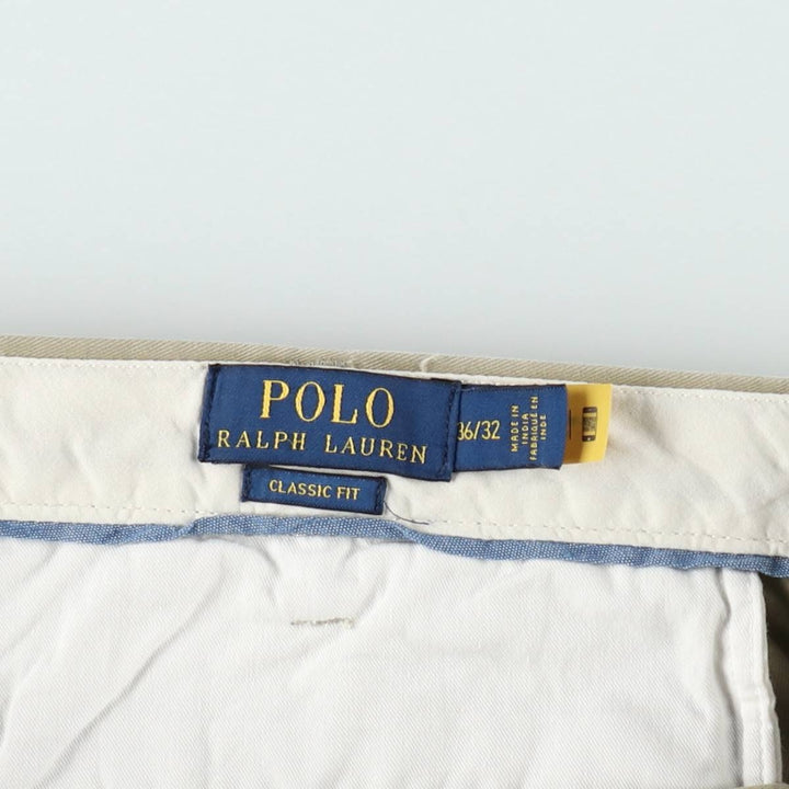 Ralph Lauren POLO RALPH LAUREN Classic Fit Chino Pants, Men's, Size W37 cotton Beige type Vintage Second Hand