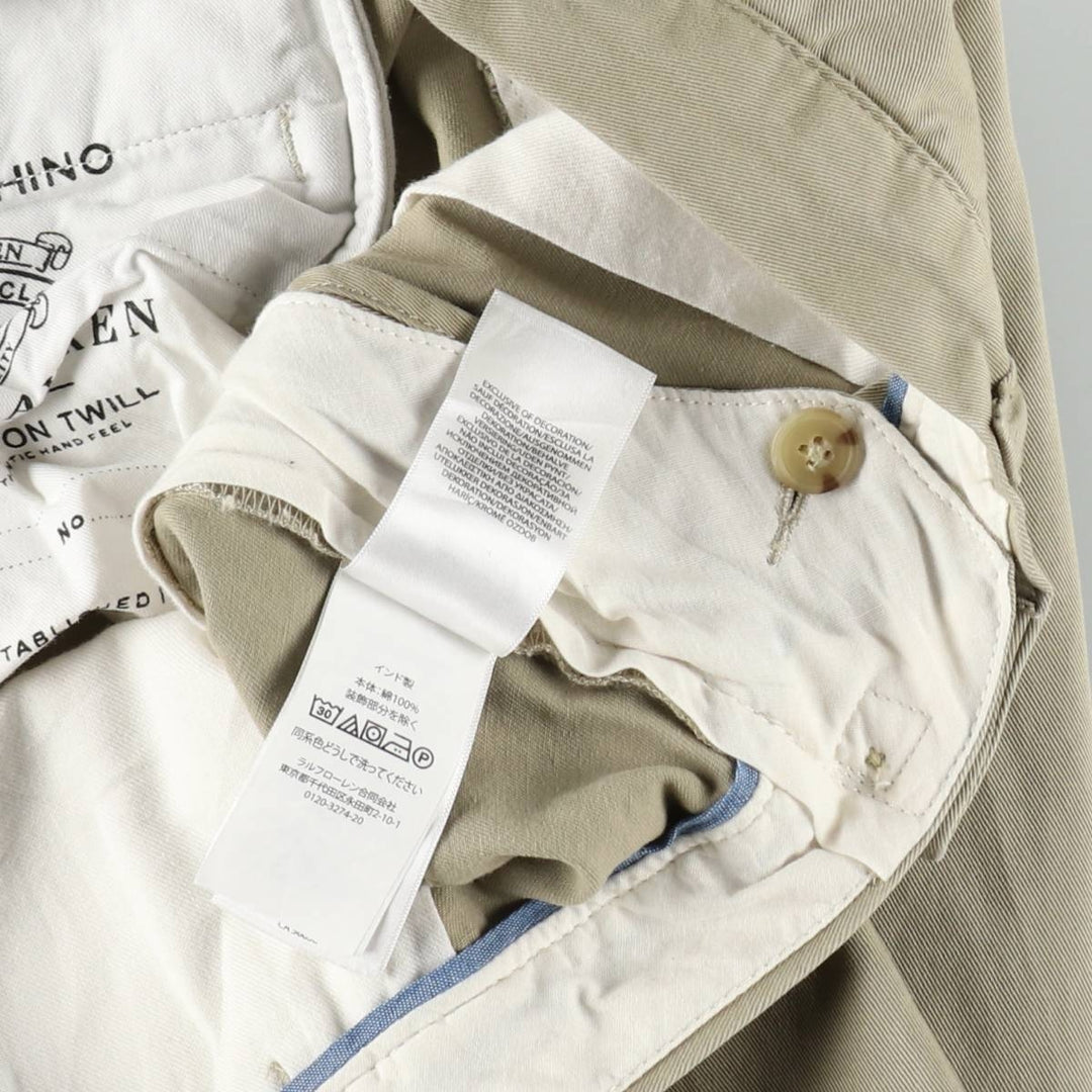 Ralph Lauren POLO RALPH LAUREN Classic Fit Chino Pants, Men's, Size W37 cotton Beige type Vintage Second Hand