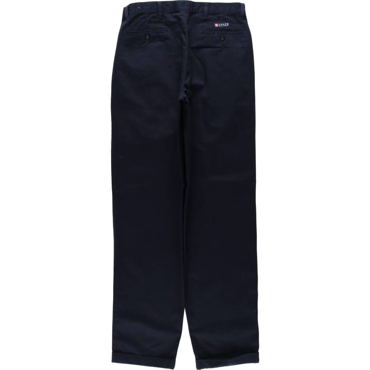 Ralph Lauren CHAPS Two-Pleat Chino Pants, Men's Size W32 (approx.) cotton navy blue type Vintage Second Hand