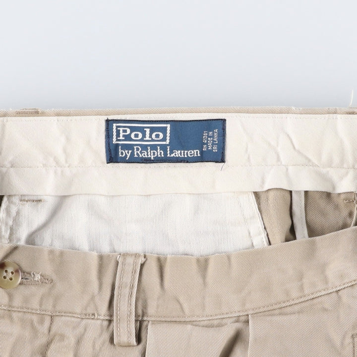 Ralph Lauren POLO by Ralph Lauren Two-pleat Chino Pants for Men, W31 equivalent cotton Beige type Vintage Second Hand