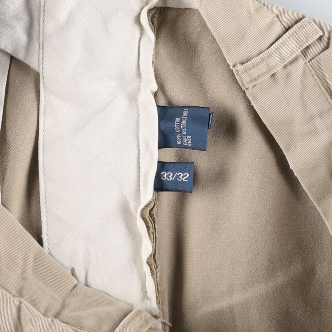 Ralph Lauren POLO by Ralph Lauren Two-pleat Chino Pants for Men, W31 equivalent cotton Beige type Vintage Second Hand
