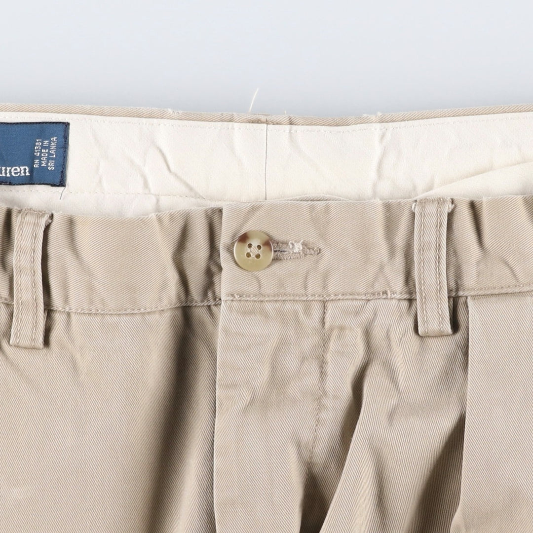 Ralph Lauren POLO by Ralph Lauren Two-pleat Chino Pants for Men, W31 equivalent cotton Beige type Vintage Second Hand