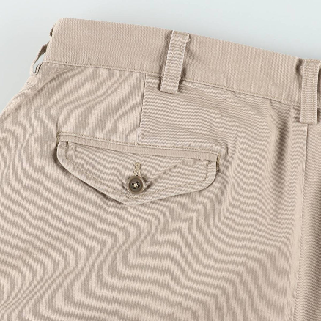 Ralph Lauren POLO by Ralph Lauren HAMMOND PANT, two-pleat chino pants, men's w35 equivalent cotton Beige type Vintage Second Hand