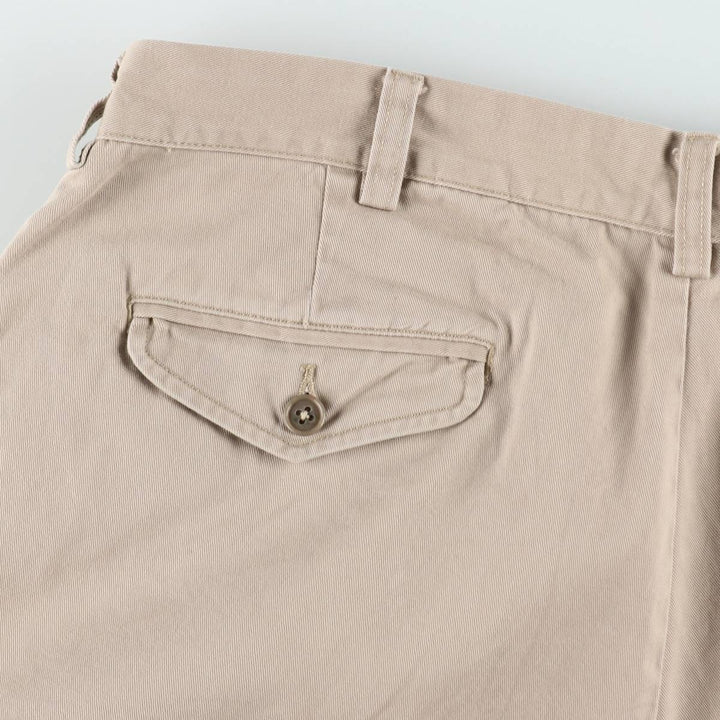 Ralph Lauren POLO by Ralph Lauren HAMMOND PANT, two-pleat chino pants, men's w35 equivalent cotton Beige type Vintage Second Hand