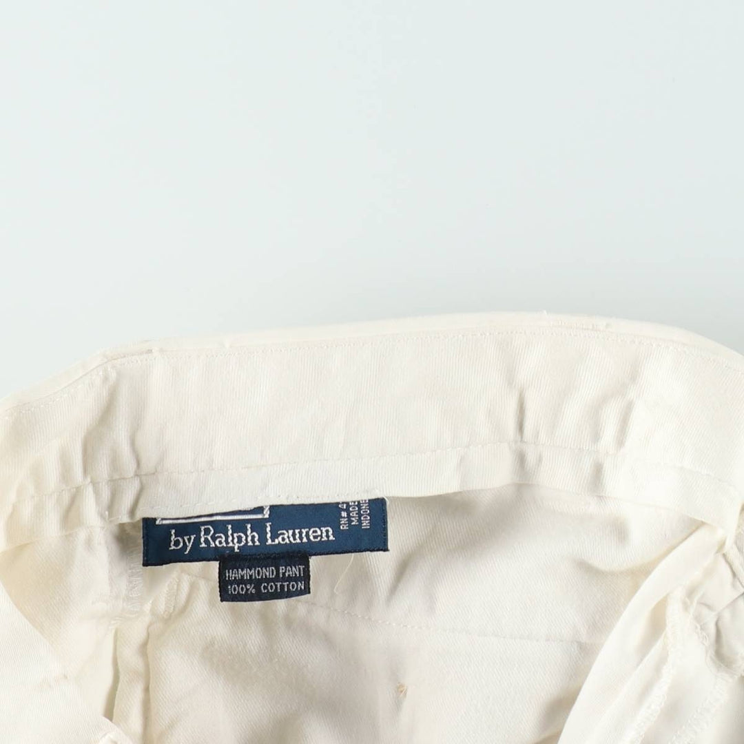 Ralph Lauren POLO by Ralph Lauren HAMMOND PANT Chino pants for men, equivalent to w34 cotton white type Vintage Second Hand
