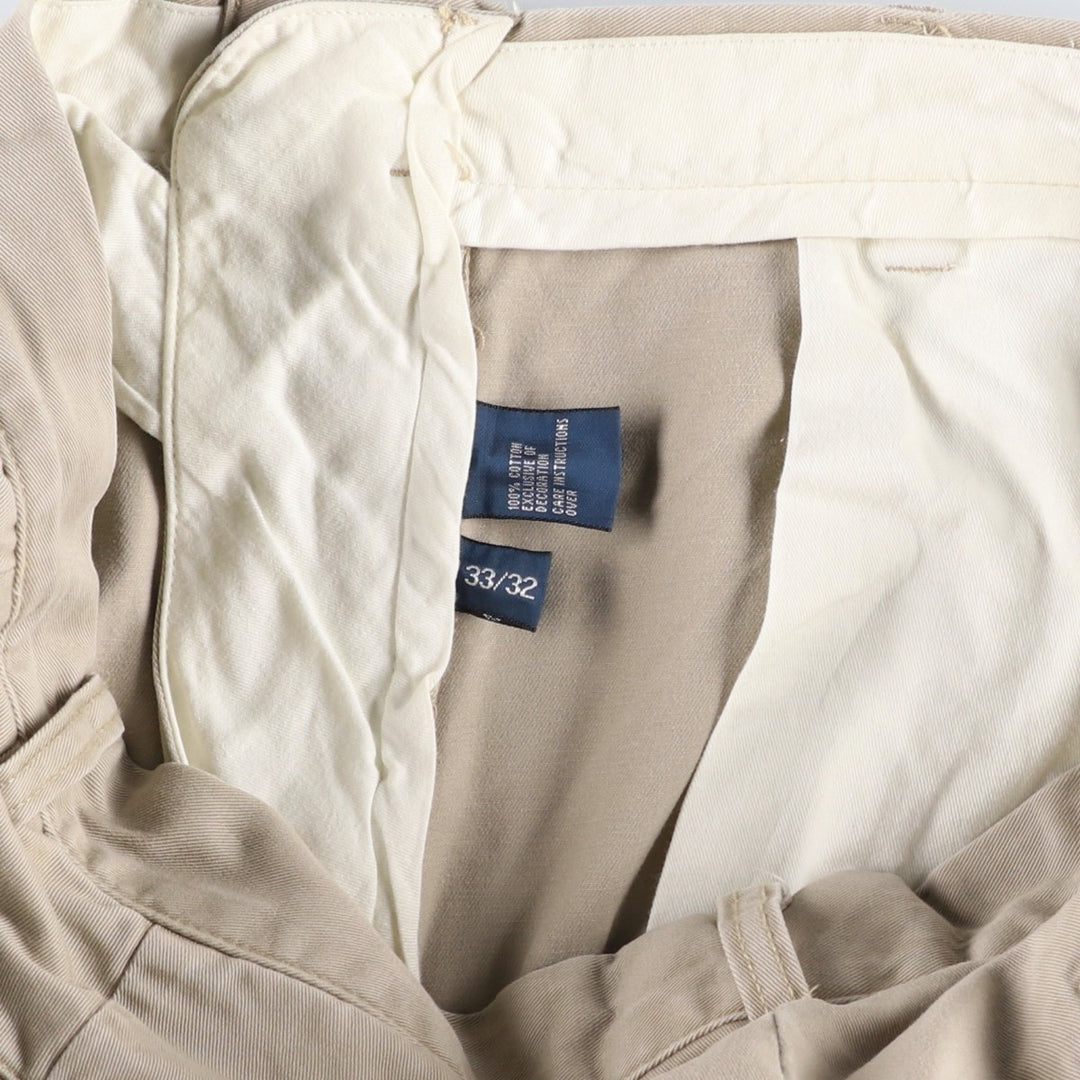 Ralph Lauren POLO by Ralph Lauren ETHAN PANT Two-pleat Chino Pants Men's W34 equivalent cotton Beige type Vintage Second Hand