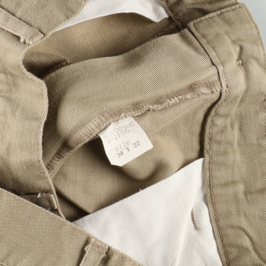 Ralph Lauren POLO by Ralph Lauren Two-pleat Chino Pants for Men, W33 equivalent cotton Beige type Vintage Second Hand