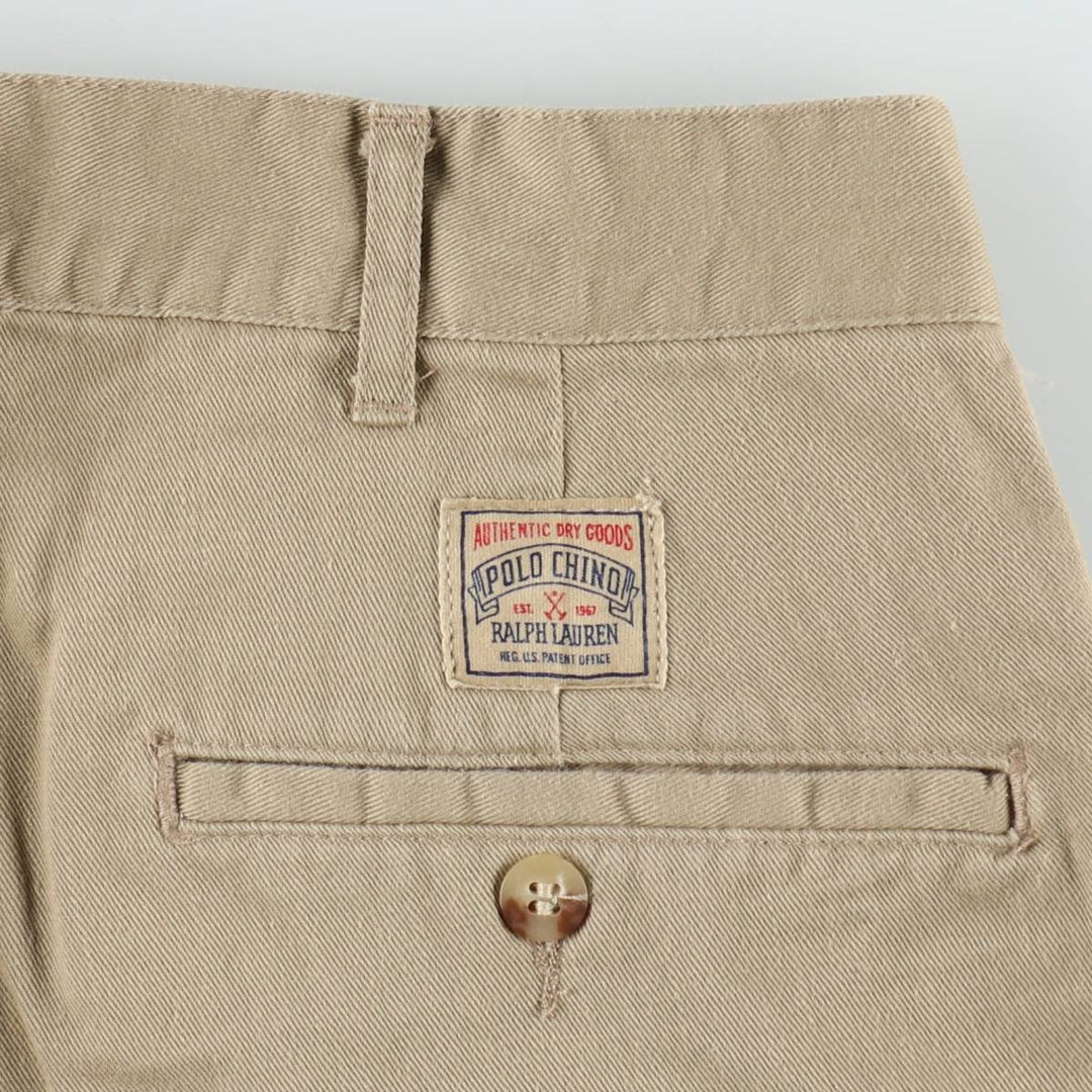 Ralph Lauren POLO by Ralph Lauren Two-pleat Chino Pants for Men, W33 equivalent cotton Beige type Vintage Second Hand