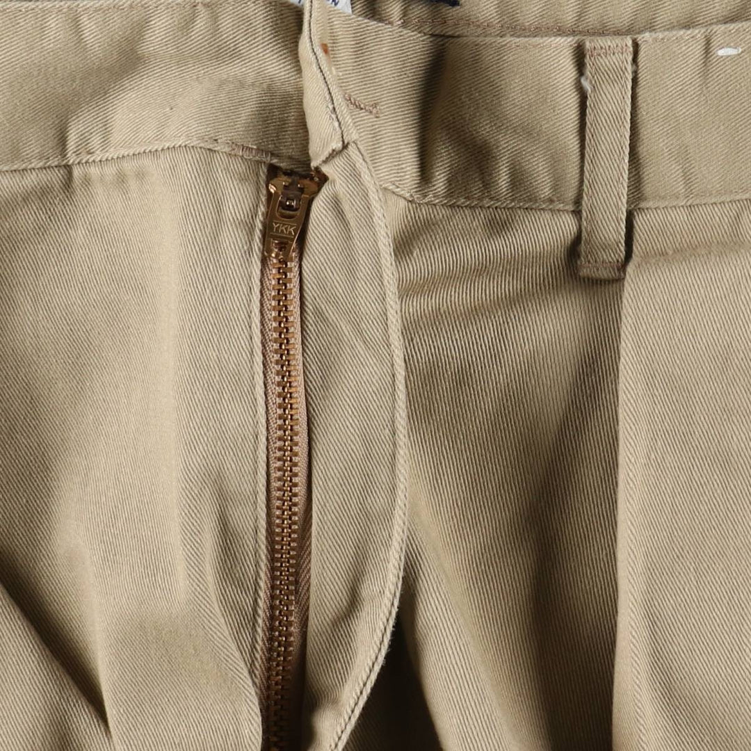 Ralph Lauren POLO by Ralph Lauren Two-pleat Chino Pants for Men, W33 equivalent cotton Beige type Vintage Second Hand