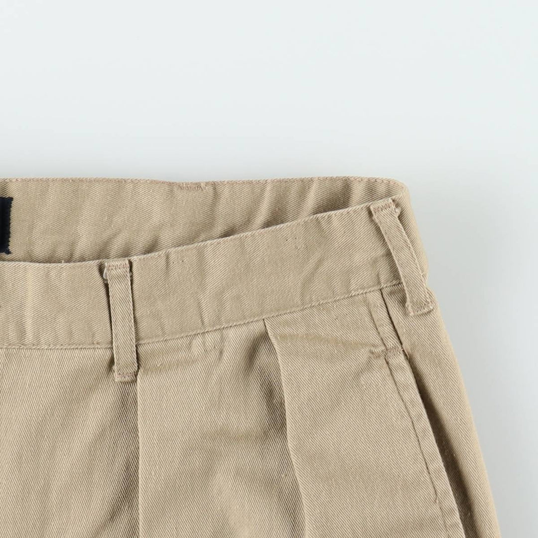 Ralph Lauren POLO by Ralph Lauren Two-pleat Chino Pants for Men, W33 equivalent cotton Beige type Vintage Second Hand