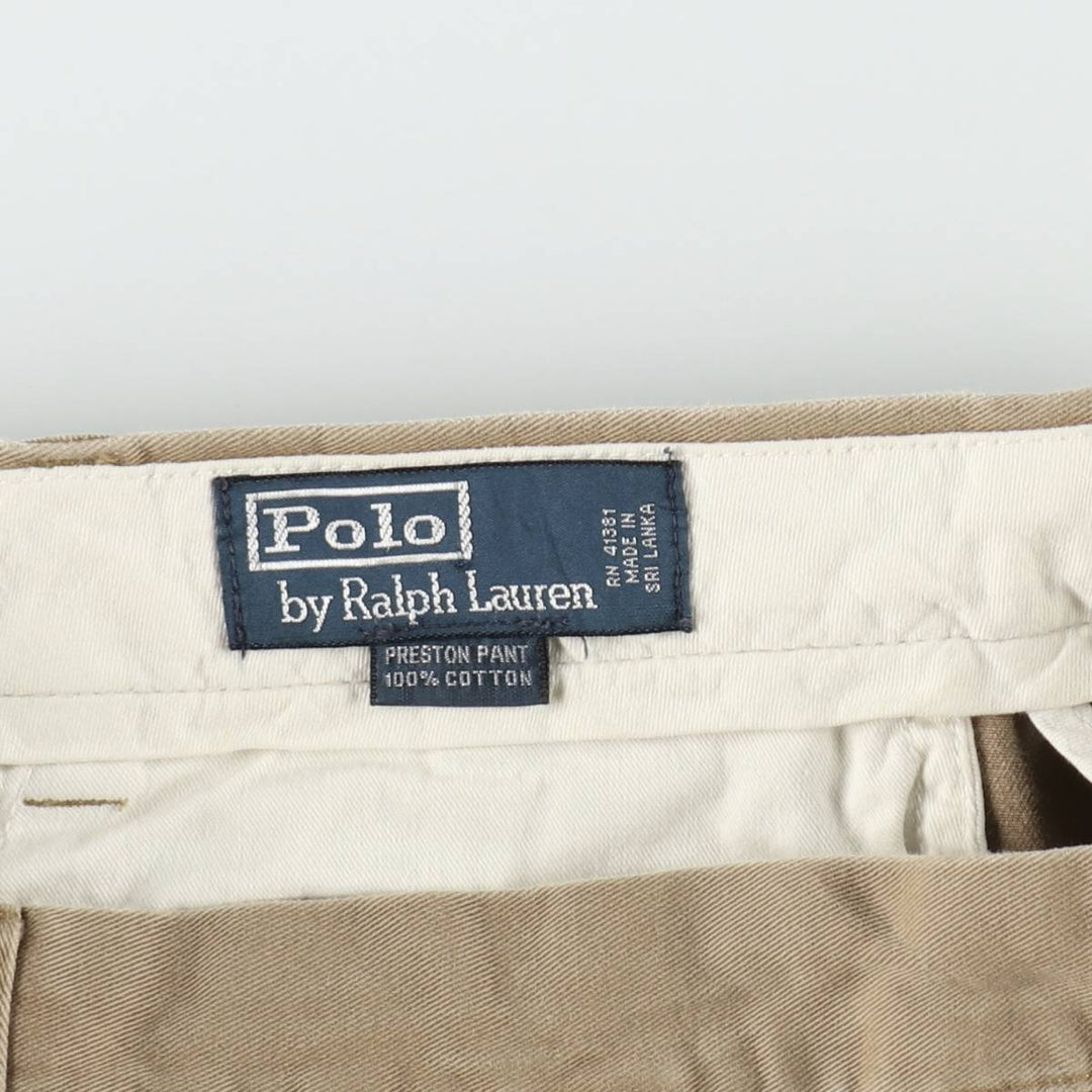 Ralph Lauren POLO by Ralph Lauren PRESTON PANT Chino pants for men, equivalent to W31 cotton Beige type Vintage Second Hand