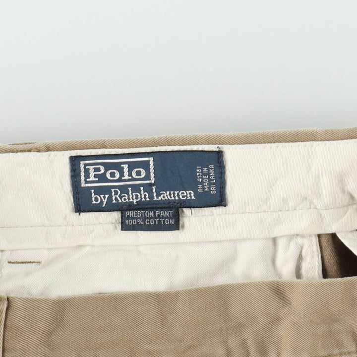 Ralph Lauren POLO by Ralph Lauren PRESTON PANT Chino pants for men, equivalent to W31 cotton Beige type Vintage Second Hand