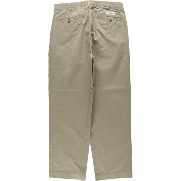 Ralph Lauren POLO by Ralph Lauren ANDREW PANT Two-pleat chino pants for men, equivalent to W34 cotton Khaki type beige Vintage Second Hand