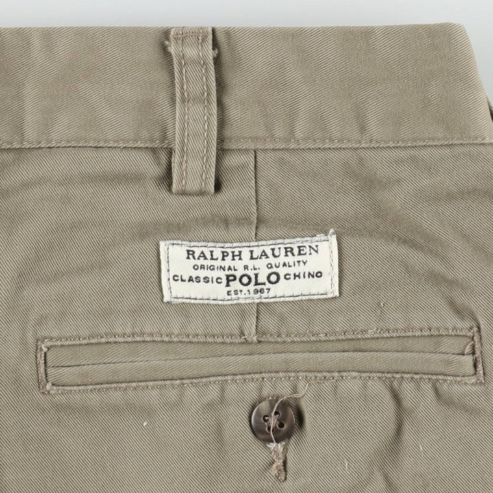 Ralph Lauren POLO by Ralph Lauren ANDREW PANT Two-pleat chino pants for men, equivalent to W34 cotton Khaki type beige Vintage Second Hand