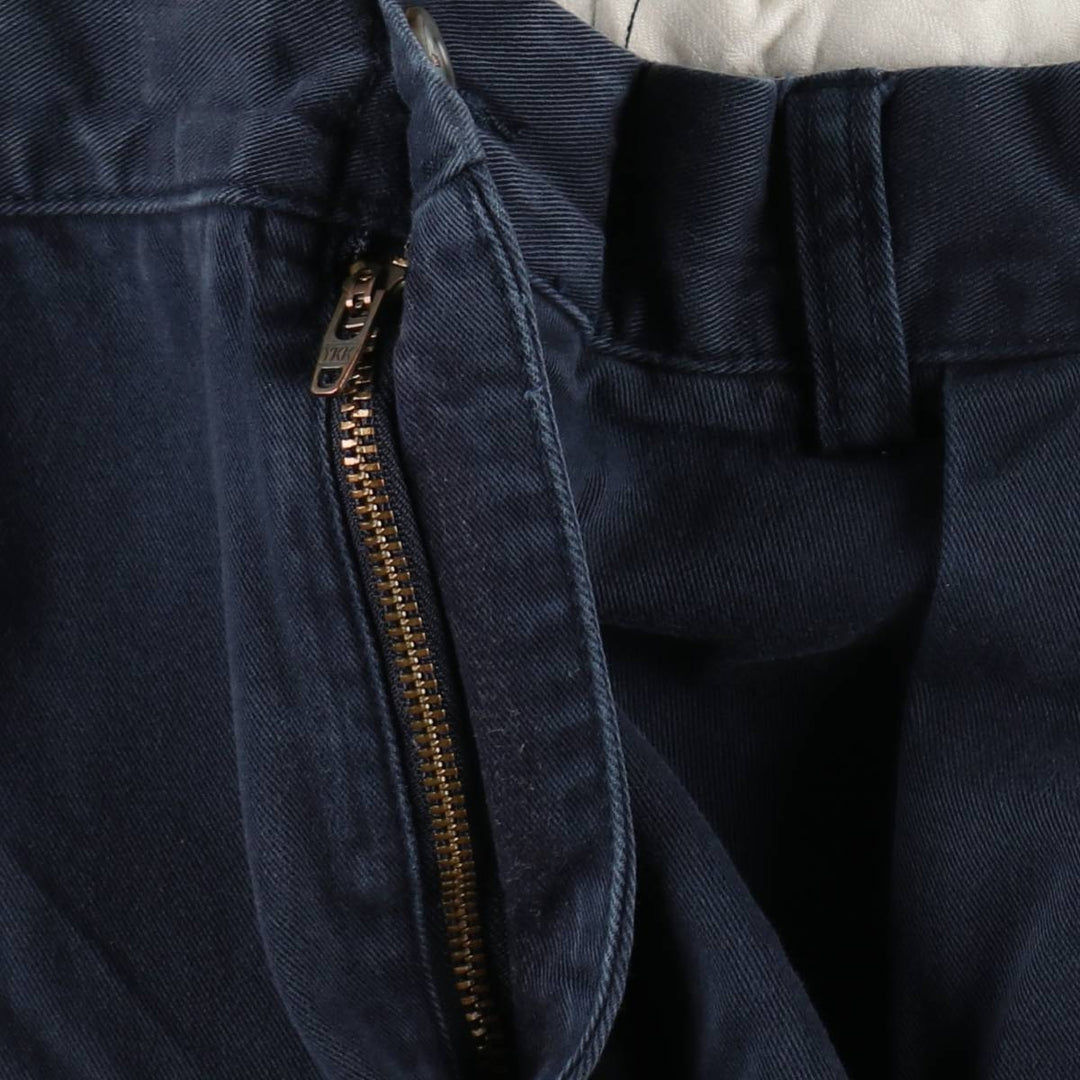 Ralph Lauren POLO by Ralph Lauren ETHAN PANT Two-pleat chino pants for men, size W34 cotton navy blue type Vintage Second Hand