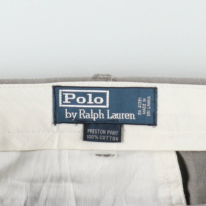 Ralph Lauren POLO by Ralph Lauren PRESTON PANT Chino pants for men, equivalent to w37 cotton gray type Vintage Second Hand