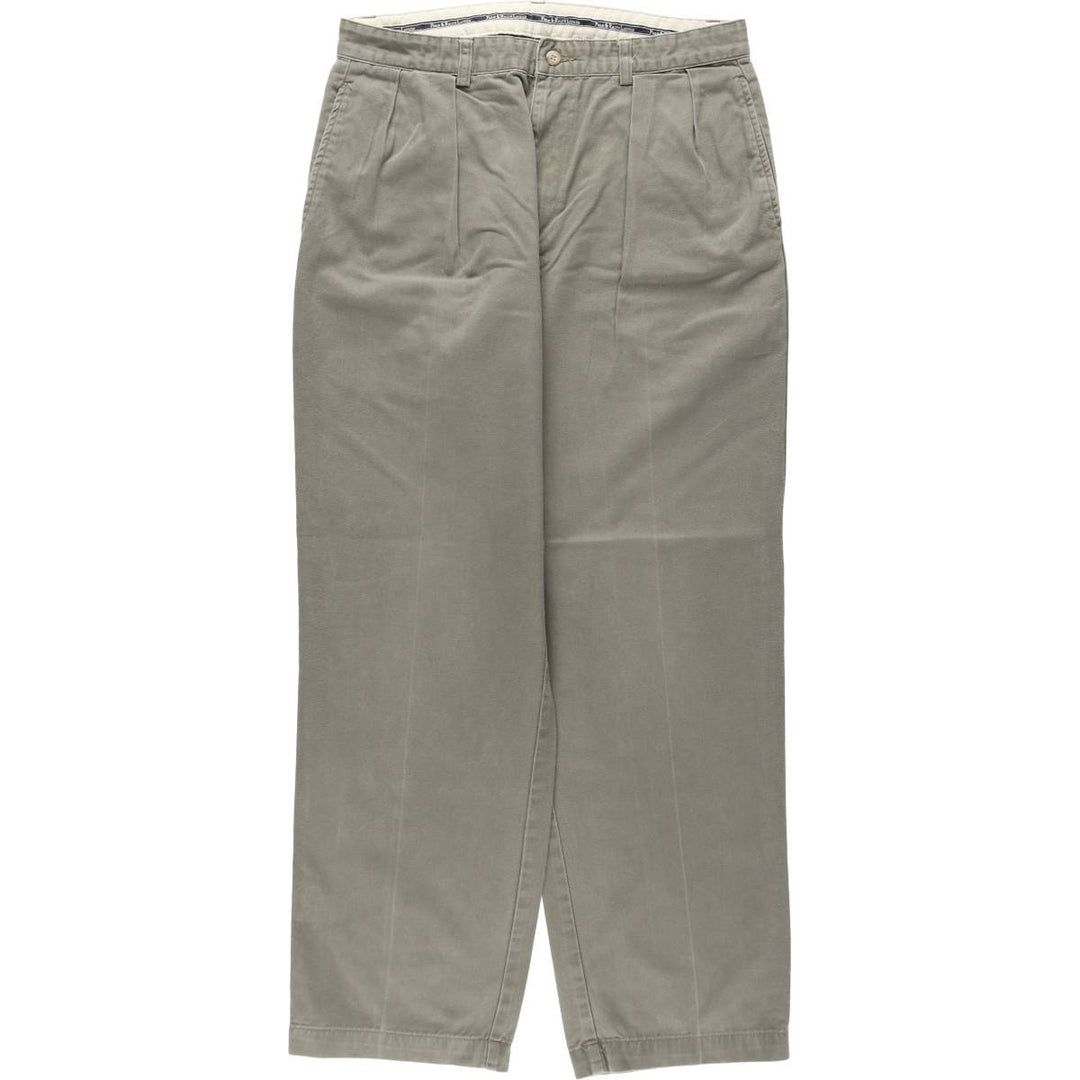 Ralph Lauren Polo Ralph Lauren Andrew Pant Two-pleat Chino Pants Men's Size W33 cotton gray type Vintage Second Hand