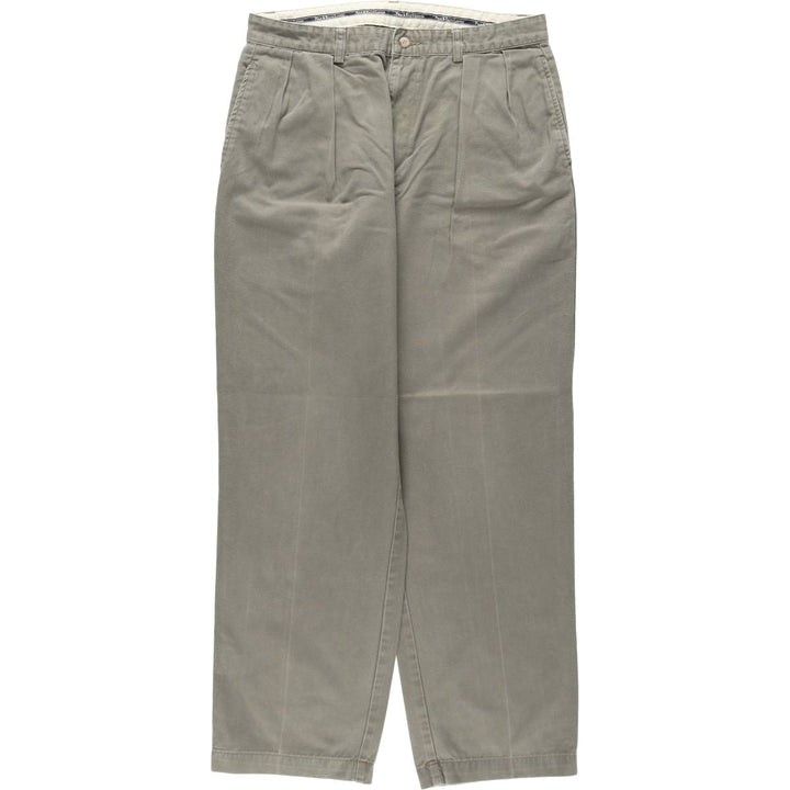 Ralph Lauren Polo Ralph Lauren Andrew Pant Two-pleat Chino Pants Men's Size W33 cotton gray type Vintage Second Hand