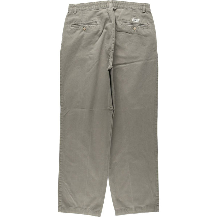 Ralph Lauren Polo Ralph Lauren Andrew Pant Two-pleat Chino Pants Men's Size W33 cotton gray type Vintage Second Hand