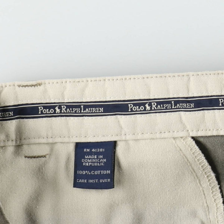 Ralph Lauren Polo Ralph Lauren Andrew Pant Two-pleat Chino Pants Men's Size W33 cotton gray type Vintage Second Hand