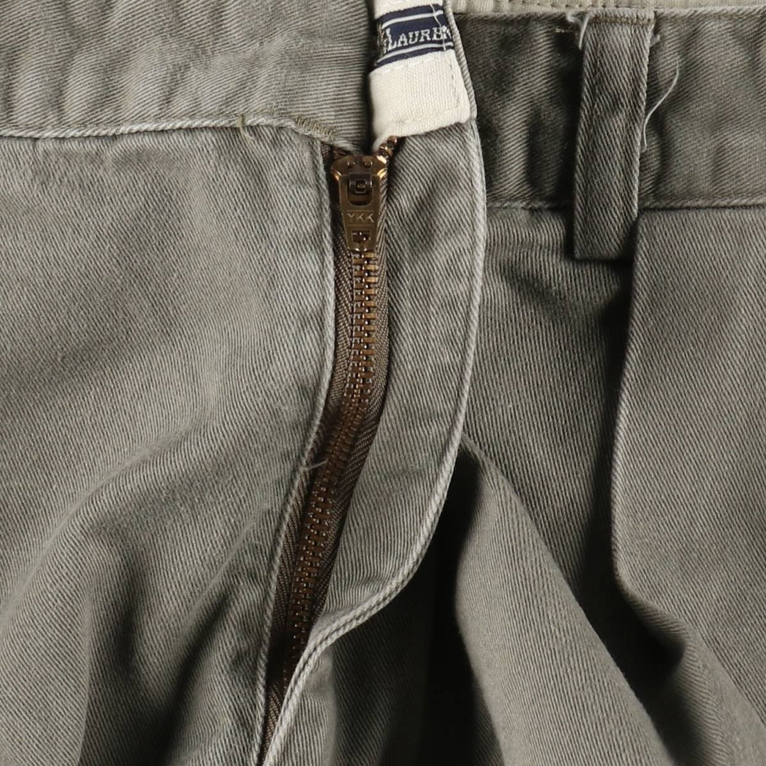 Ralph Lauren Polo Ralph Lauren Andrew Pant Two-pleat Chino Pants Men's Size W33 cotton gray type Vintage Second Hand