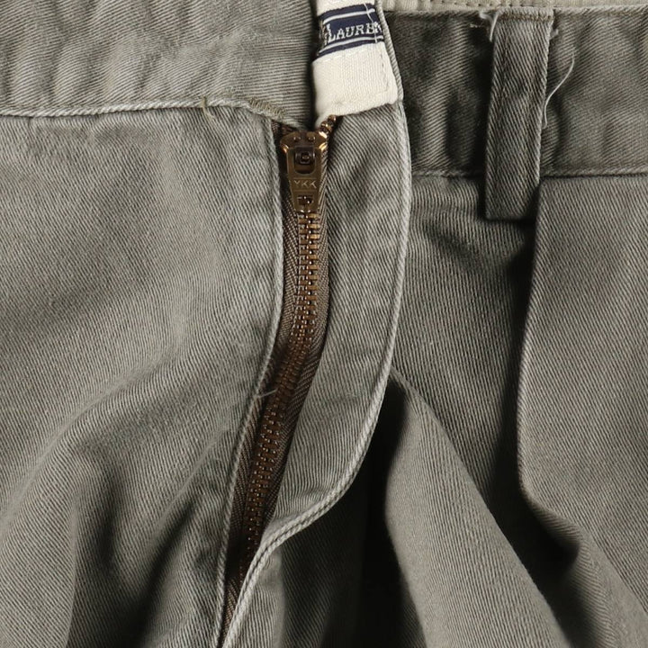 Ralph Lauren Polo Ralph Lauren Andrew Pant Two-pleat Chino Pants Men's Size W33 cotton gray type Vintage Second Hand