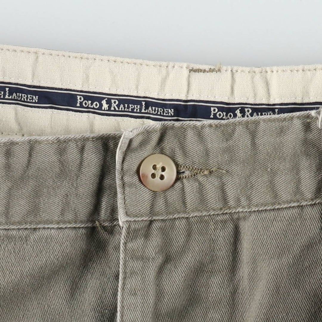 Ralph Lauren Polo Ralph Lauren Andrew Pant Two-pleat Chino Pants Men's Size W33 cotton gray type Vintage Second Hand