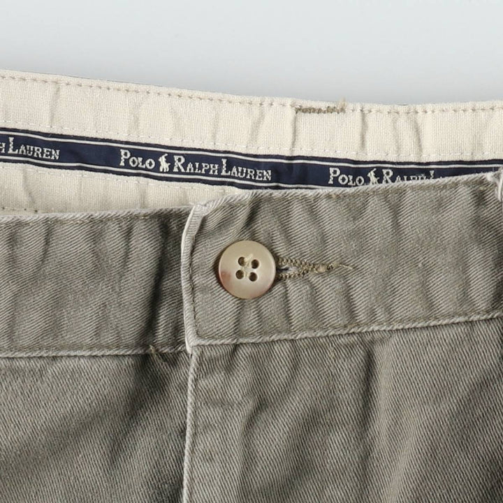 Ralph Lauren Polo Ralph Lauren Andrew Pant Two-pleat Chino Pants Men's Size W33 cotton gray type Vintage Second Hand