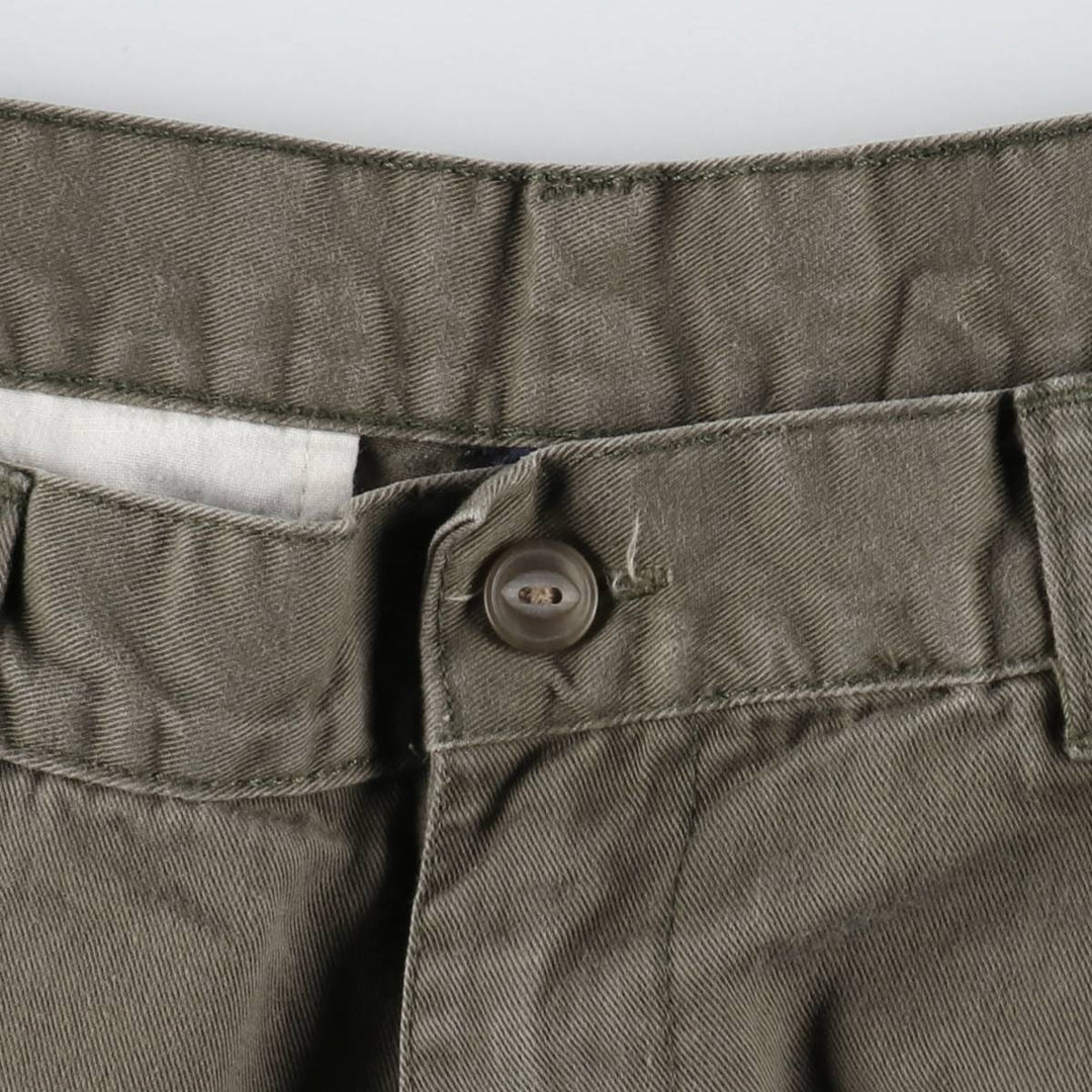 Ralph Lauren CHAPS Two-Pleat Chino Pants, Men's Size W35 (approx.) cotton Khaki type Vintage Second Hand