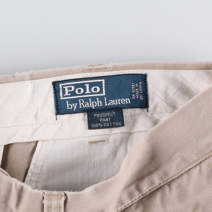 Ralph Lauren POLO by Ralph Lauren PROSPECT PANT Chino pants for men, equivalent to w36 cotton Beige type Vintage Second Hand