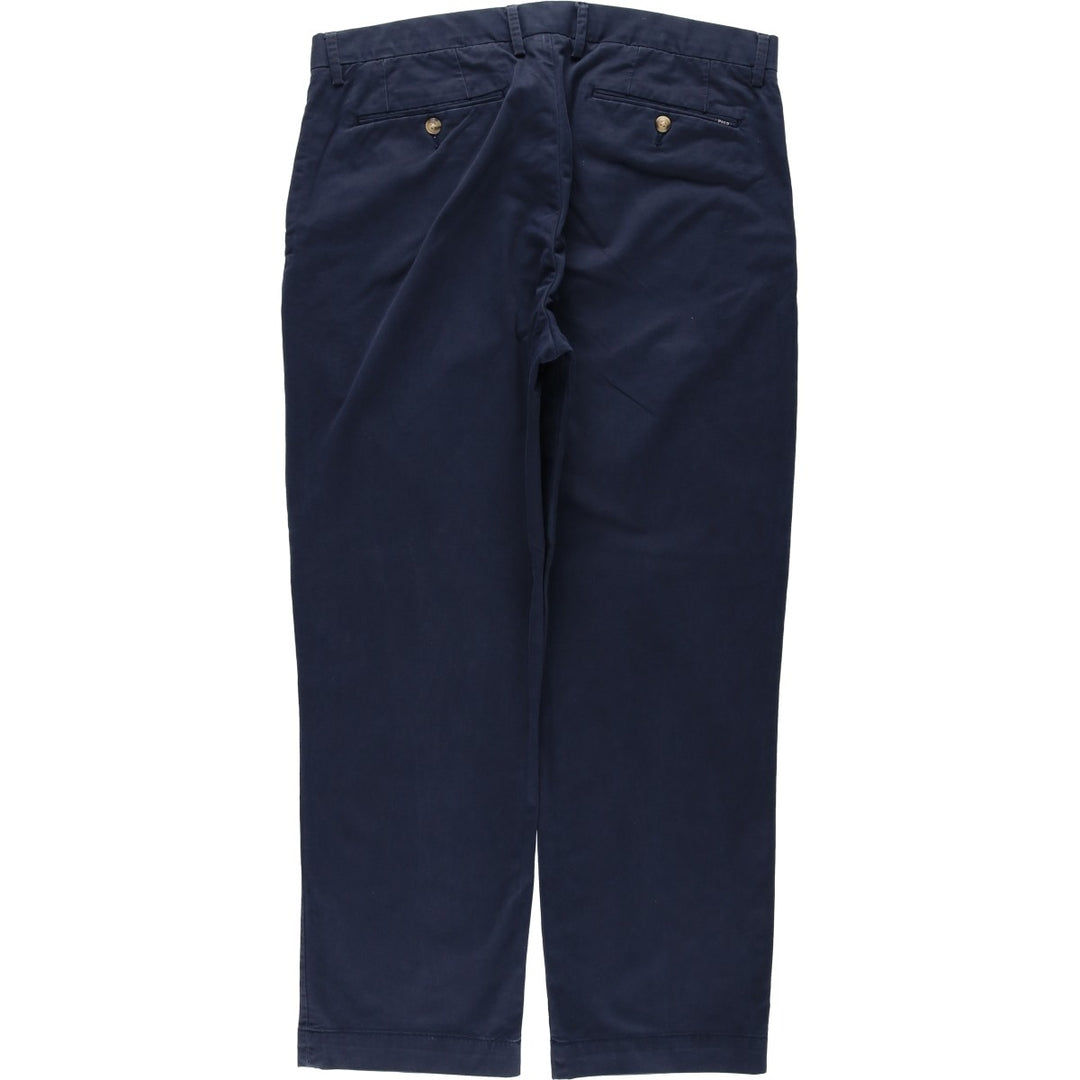 Ralph Lauren POLO RALPH LAUREN Stretch Classic Fit Chino Pants, Men's Size W36 (approx.) cotton navy blue type Vintage Second Hand