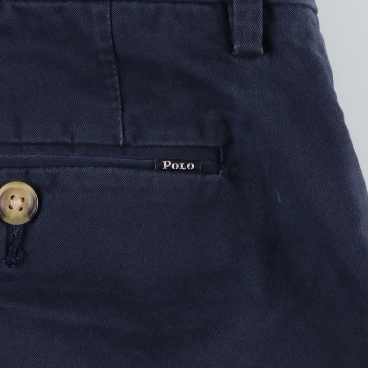 Ralph Lauren POLO RALPH LAUREN Stretch Classic Fit Chino Pants, Men's Size W36 (approx.) cotton navy blue type Vintage Second Hand