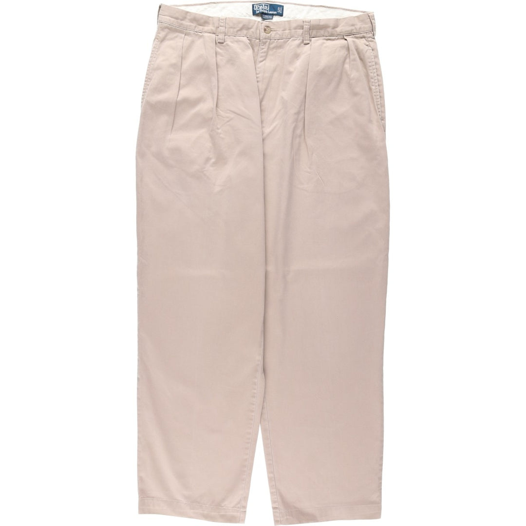 Ralph Lauren POLO by Ralph Lauren ANDREW PANT Two-pleat Chino Pants Men's W36 equivalent cotton Beige type Vintage Second Hand