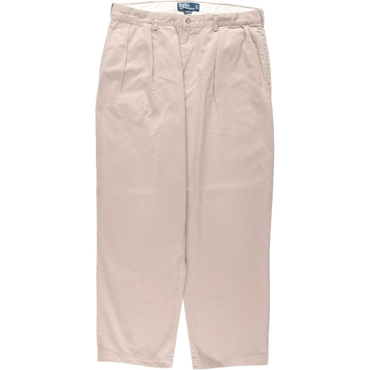 Ralph Lauren POLO by Ralph Lauren ANDREW PANT Two-pleat Chino Pants Men's W36 equivalent cotton Beige type Vintage Second Hand