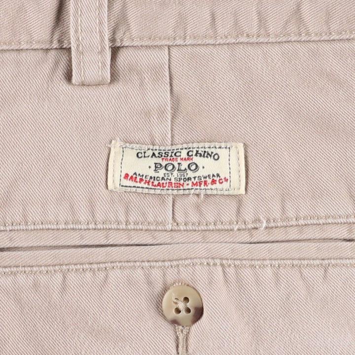 Ralph Lauren POLO by Ralph Lauren ANDREW PANT Two-pleat Chino Pants Men's W36 equivalent cotton Beige type Vintage Second Hand