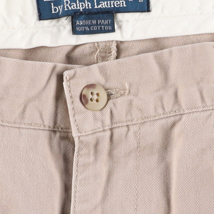 Ralph Lauren POLO by Ralph Lauren ANDREW PANT Two-pleat Chino Pants Men's W36 equivalent cotton Beige type Vintage Second Hand
